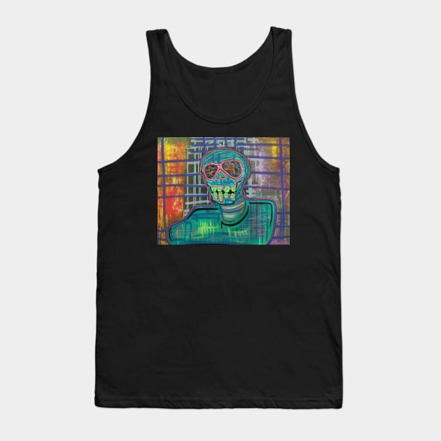 Psychedelic Skull Tank Top by barbosaart